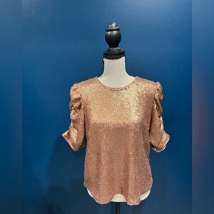 Mid sleeve full sequence top, Abercrombie and Fitch size M